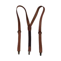 Bretelles en cuir camel