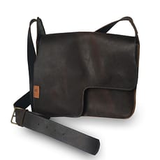 sac en cuir marron de style urbain
