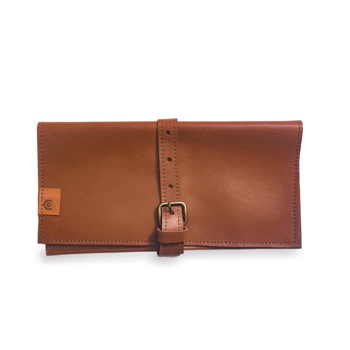 Visualiser la trousse vintage en cuir camel