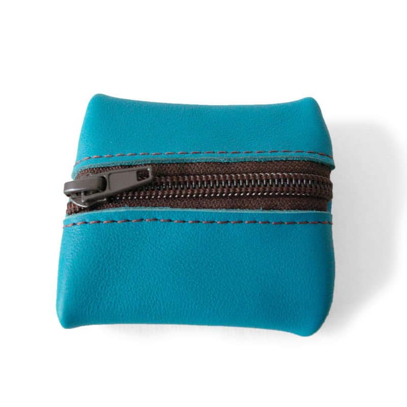 Visuel du porte-monnaie mini-zip bleu jean