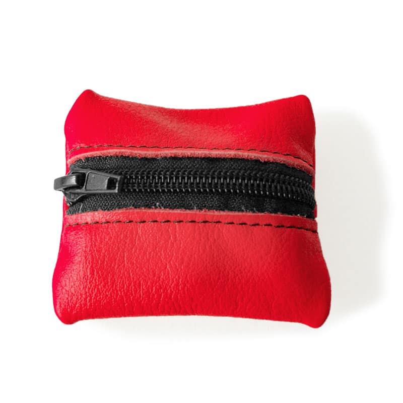Visuel du porte-monnaie mini-zip rouge grenade