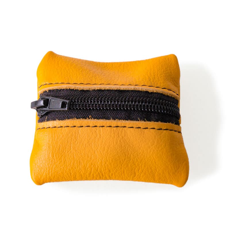 Visuel du porte-monnaie mini-zip jaune