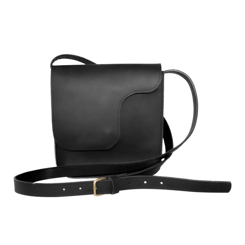 Image de la petite sacoche homme Baroudeur II cuir noir