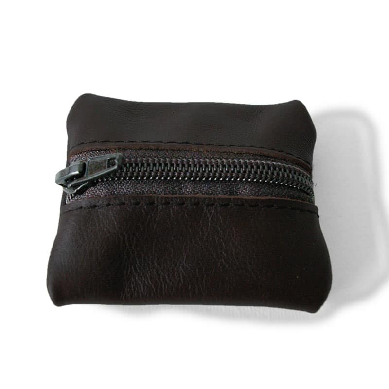 Porte monnaie Mini Zip marron