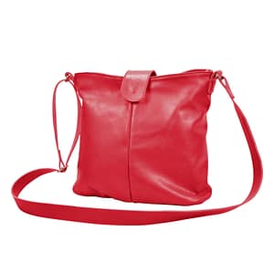 Apercu du sac cuir rouge grenade