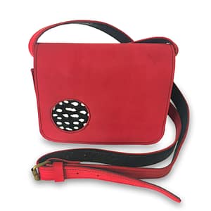 Illustration de la petite sacoche femme Catimini rouge