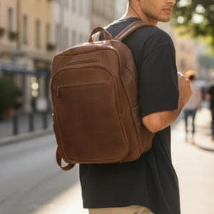 sac à dos sur mesure en cuir