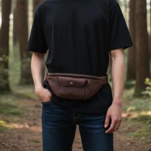 sac banane sur mesure en cuir homme