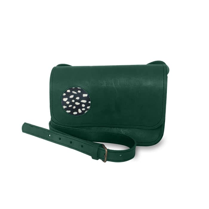Visuel du sac catimoyen en cuir vert sapin