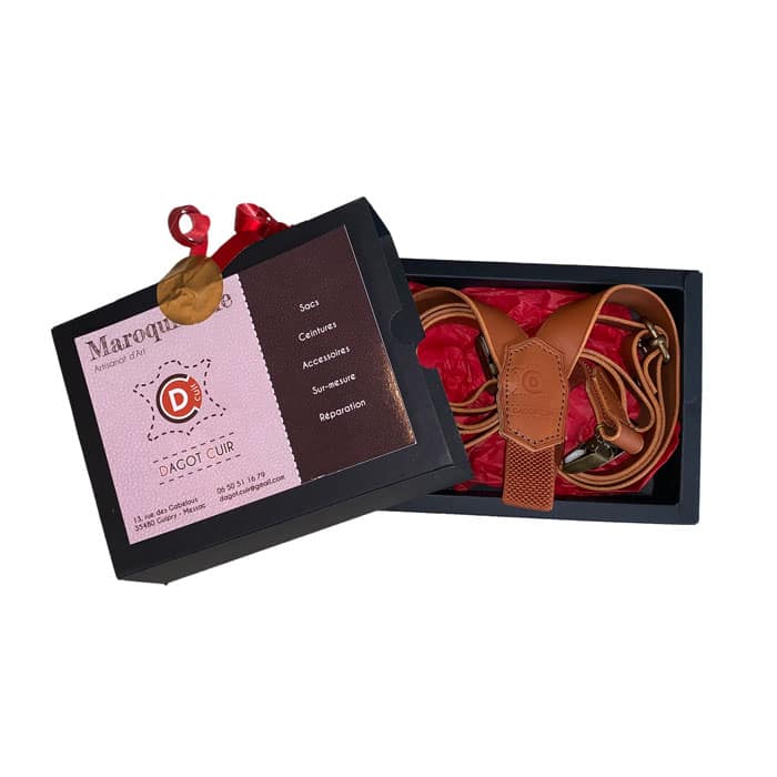 Visuel du coffret cadeau bretelles en cuir