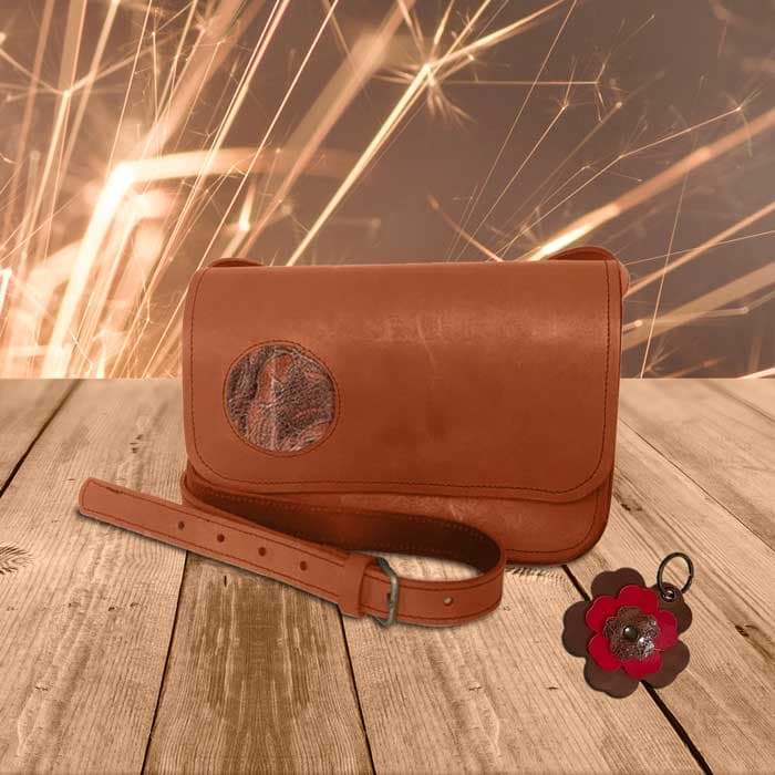 Visuel de l'ensemble sac cuir et porte-clé coffret cadeau Catimoyen