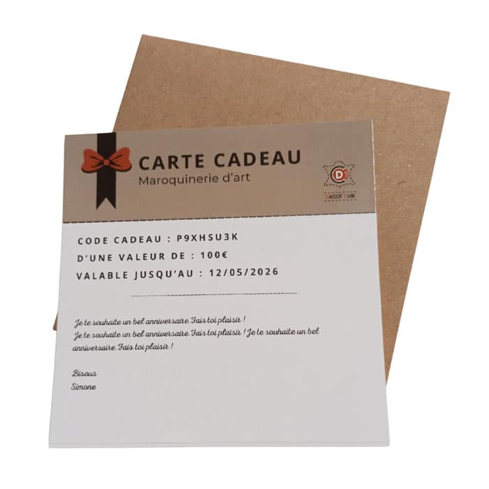 Visuel de la carte cadeau Dagot cuir