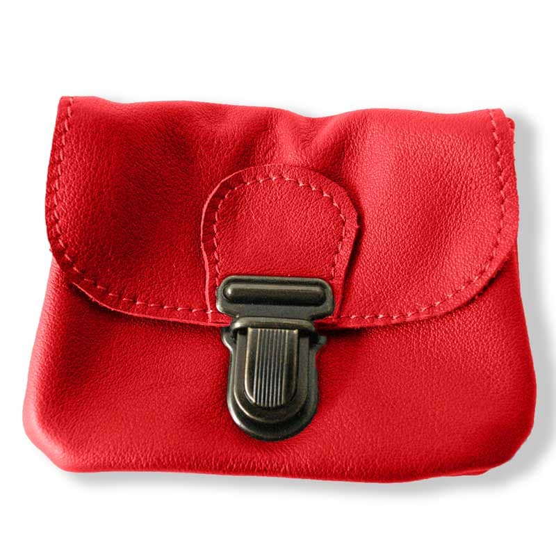 Aperçu du porte monnaie ceinture rouge grenade