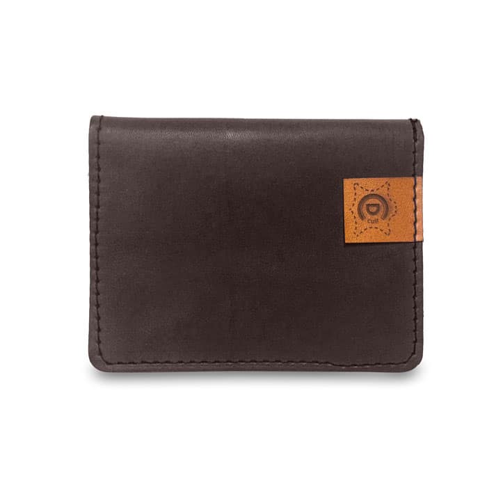 Porte-cartes cuir marron
