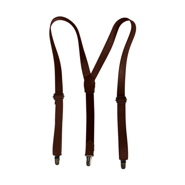 Bretelles en cuir marron
